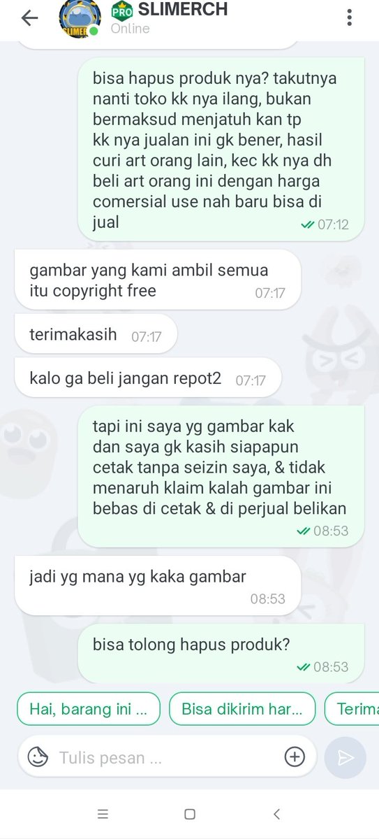 Futsuri1's tweet photo. Konteks: orang ini jualan merch tanpa izin artist &amp; kalian liat sendiri aja, Nah gitu guys kalau kasih wm yg gede yah sampai gambarnya gk keliatan (link toko di komen) https://t.co/RBlP9SqEuG