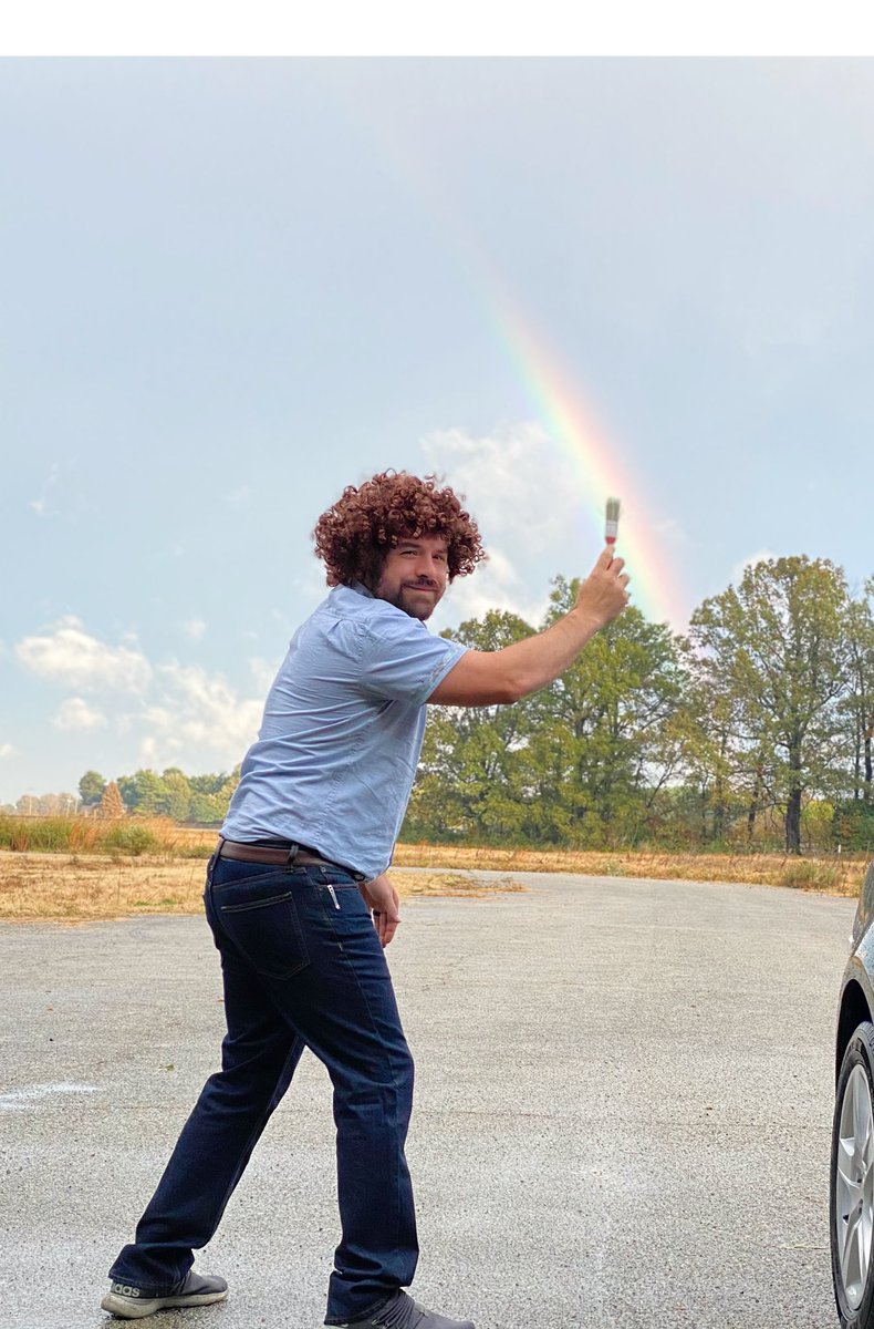 EasterEgg20's tweet photo. @ryanvaughan  I spotted a Bob Ross painting a rainbow over Tuckerman today  🎨 https://t.co/d2ptzb1Yd6