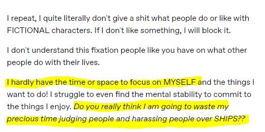 xGarnetXVI's tweet photo. Some of yall need to take a breather.
Sending death threats and bullying people to suicide over SHIPS is absolutely disgusting and pathetic.
GET HELP.
#shipping #shippingwars #animetoxicity #cloti #pairings #bullshit #fuckingweebs #weebculture #gethelp https://t.co/76JJFoWIrx