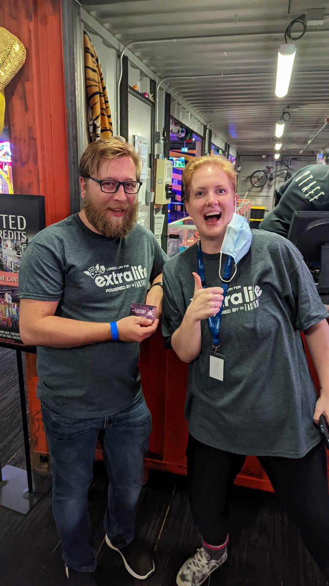 ExtraLifeLondon's tweet photo. Congratulations to Devin for winning our arcade tournament!!  You ROCKED it, earning a score of over 25,000!! We're still going strong, raising funds for the Children's Hospital! #extralife #ldnont https://t.co/WLcR7HSDOp