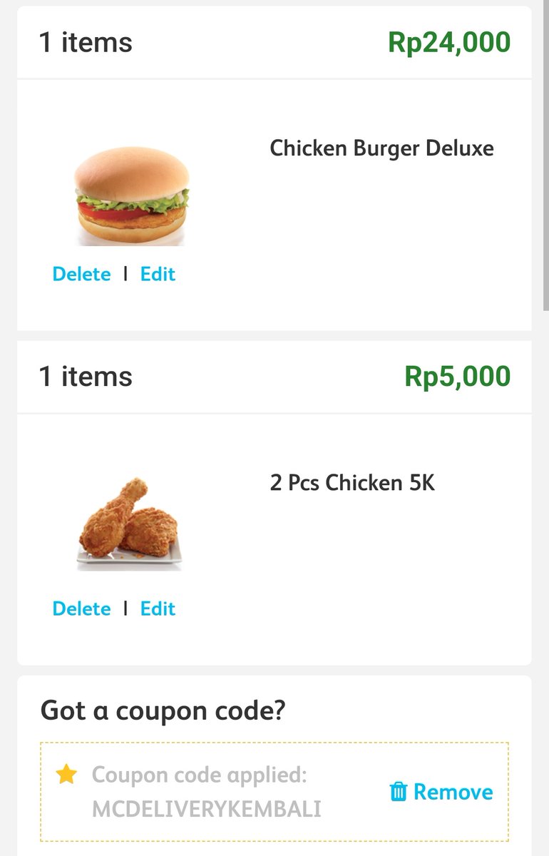 RacunBelanja's tweet photo. Promo McDelivery 🍟

2pcs Ayam Rp5.000
Minimal pembelian Rp21.500
Biaya delivery Rp1

Kode promo:
MCDELIVERYKEMBALI

📌 Bayar pakai Gopay ada tambahan cashback Rp5.000 https://t.co/AuvcH1oeu7