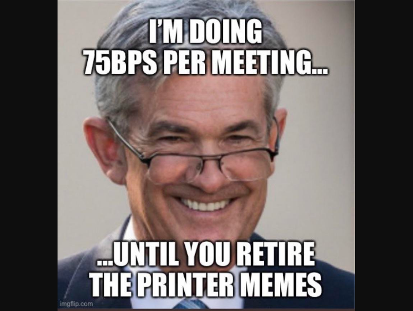 Plot twist: Powell uses memes as his only economic gauge.