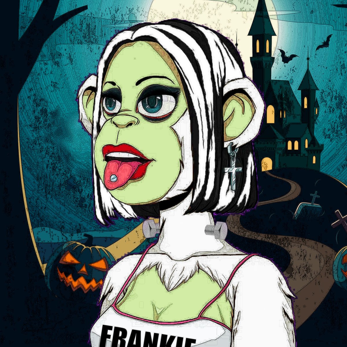 Jack_Stewart's tweet image. @gossapegirl GossApe #350 as the #BrideofFrankenstein! #spookygossape

Side-by-side comparison!