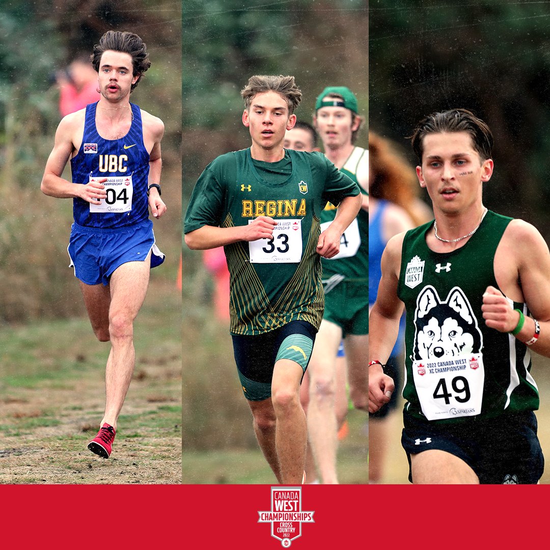 CanadaWest's tweet photo. ⭐️ Men's XC Major Award Winners
👟 Tyler Dozzi (@ubctbirds)
👟 Jonathan Podbielski (@ReginaCougars)
👟 Treyton Pernitsky  (@HuskieAthletics)
👟 Steve Weiler (UBC)

👉 https://t.co/D7JF4bjxkH https://t.co/nWIqrTyR3d