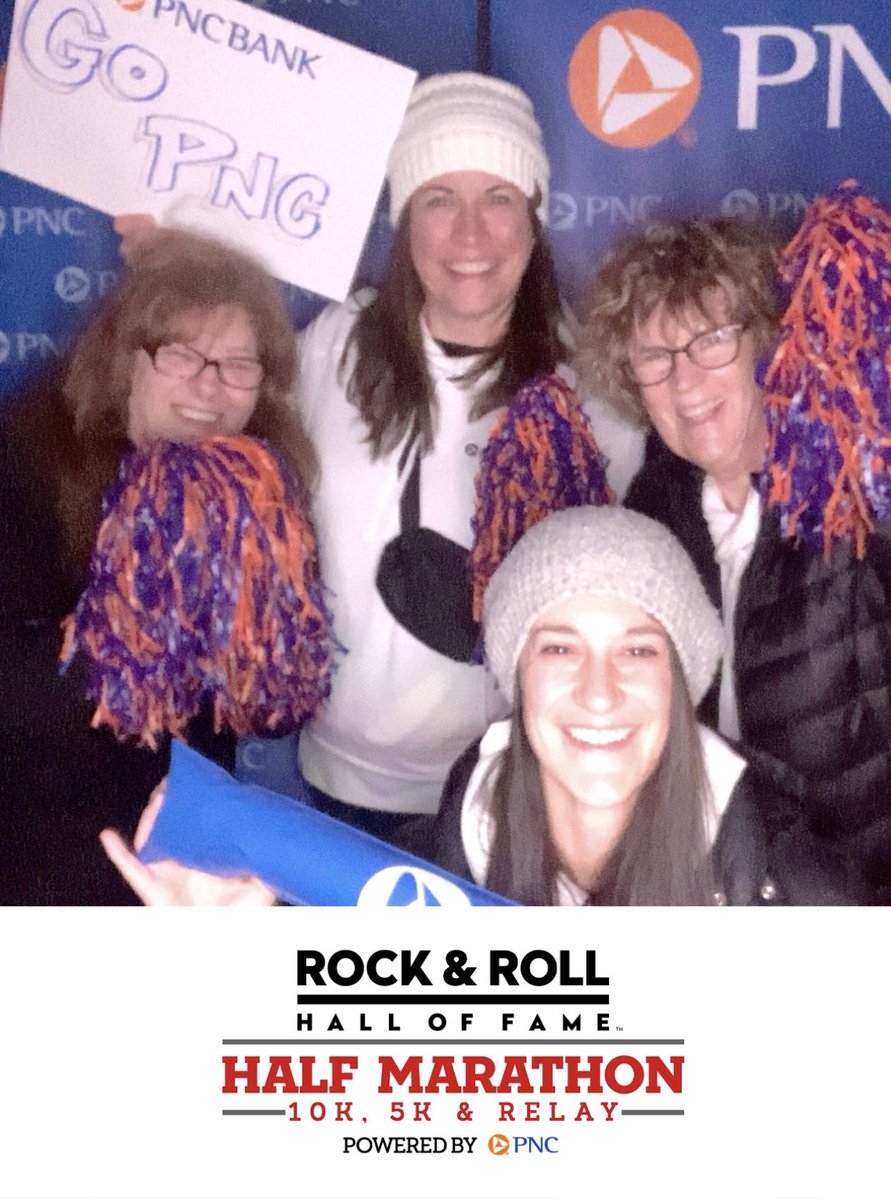 It’s ⁦<a href="/RockHallHalf/">Rock Hall Half Marathon, 10K, 5K & Relay</a>⁩ day in Cleveland and ⁦<a href="/PNCBank/">PNC Bank</a>⁩ is ready to go! Stop by to get some cheer cards, pom poms and your photo taken! Good luck this morning runners!! #runwithPNC 🏃🏽‍♀️💙🏃🏽‍♂️🧡