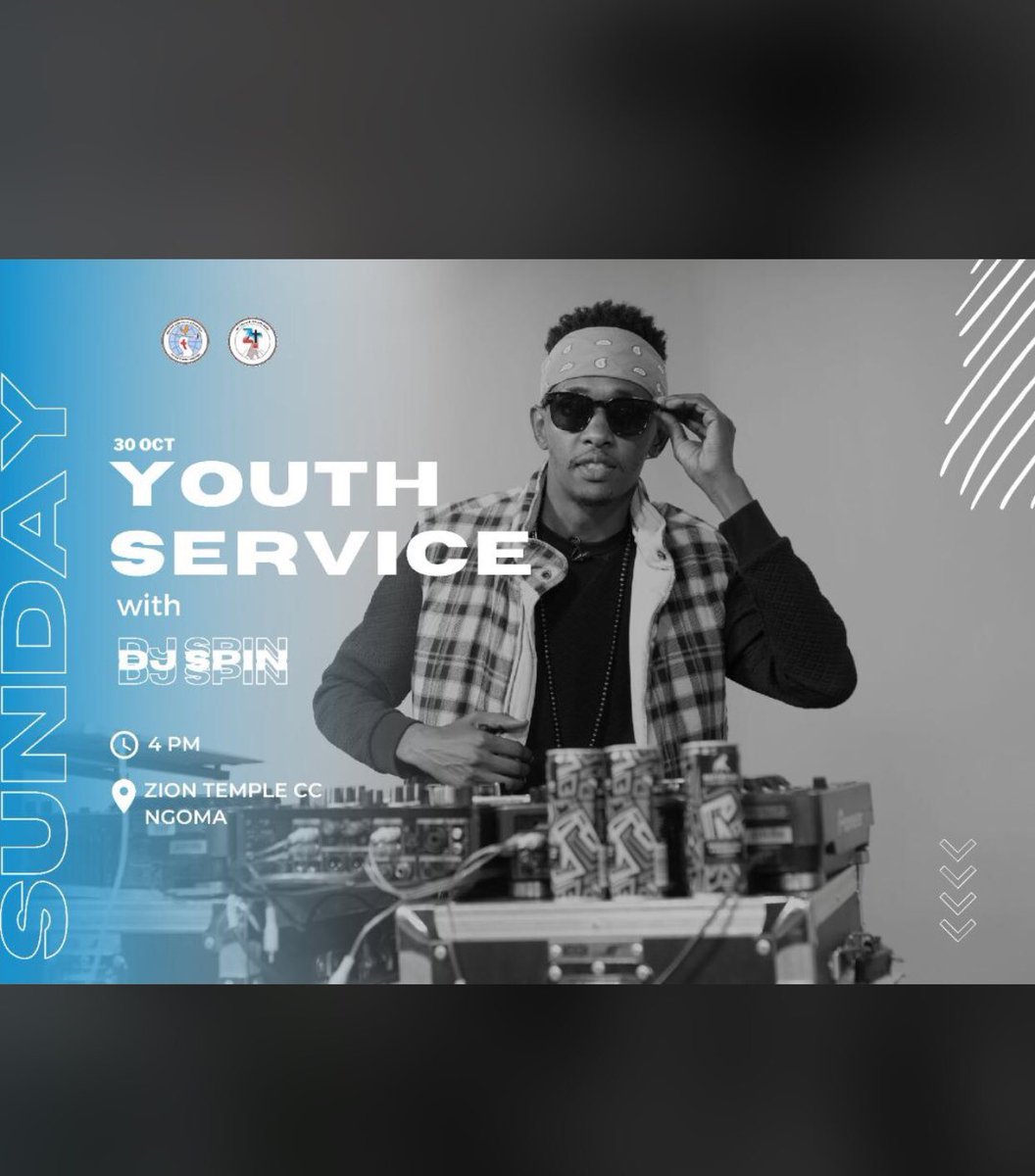 Ganijuru_Rw's tweet photo. @ZionTempleCC @ZionTempleCCInt BROUGHT FOR A SPECIAL SUNDAY WITH #DJSPIN YOUTH SERVICES FROM 4 pm do not miss Preacher Pastor Emma #JesusChrist #JesusIsComingSoon https://t.co/t4dIRe2o6Y