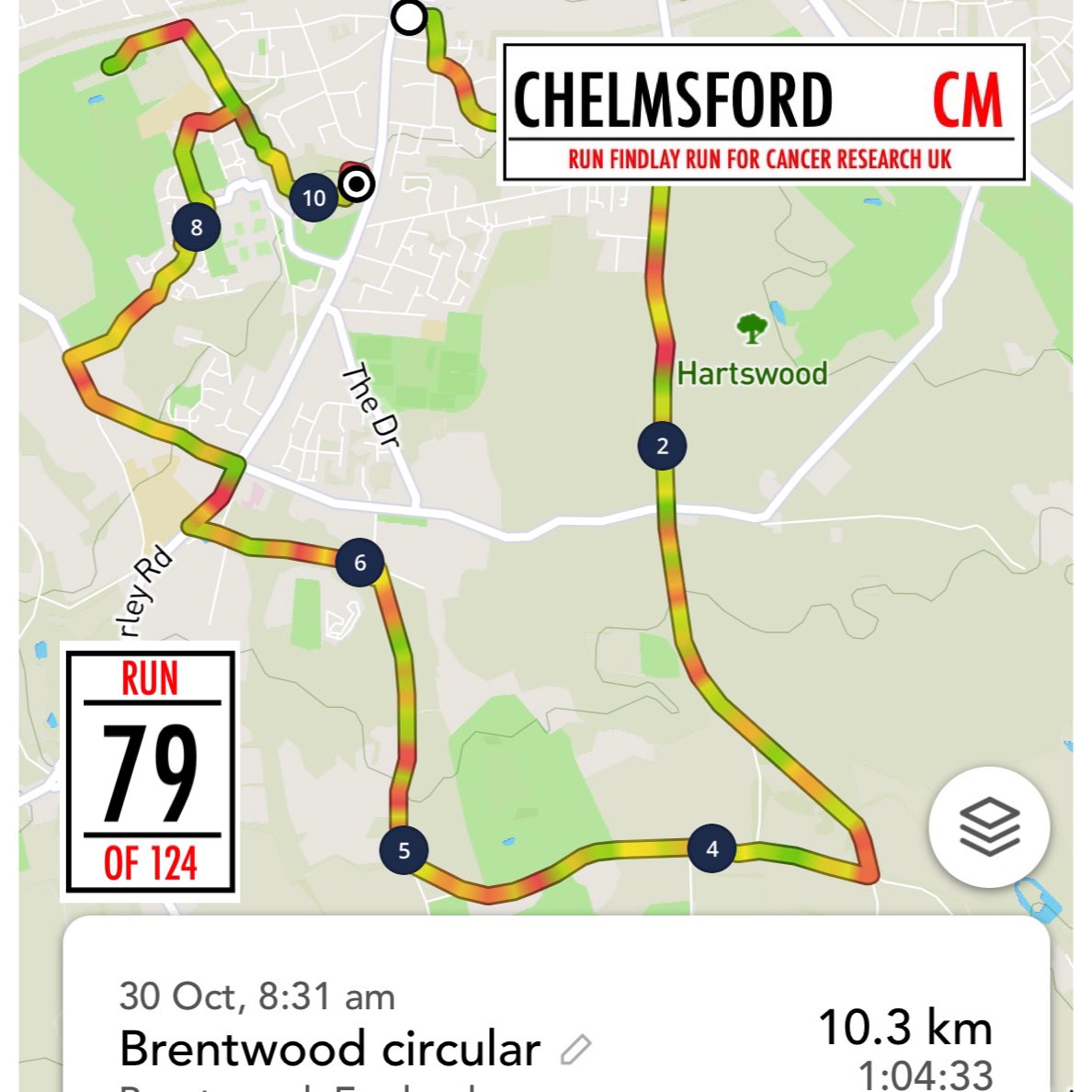 RunFindlayRun's tweet image. Today I ran 10km and all went well

Today I ran another postcode - CM

Today was a good day 

Tomorrow I will check the body 

If all good next week I will explain the exciting ways I’m going to achieve the rest of #RunFindlayRun for @CR_UK run79/124

Good to be back