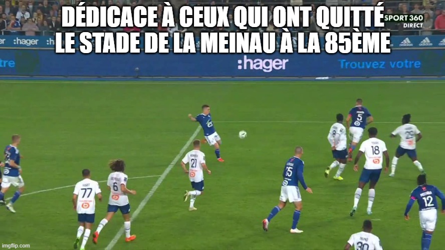 fischeralsace's tweet photo. Dédicace à ceux qui ont quitté le stade à la 85ème !
#NeverGiveUp 

#RCSAOM #RCSA #Strasbourg #Ligue1 #LiveRCS @kevingameiro9 @LeboMothiba96  #Ligue1UberEats https://t.co/HmJHLiXu0E