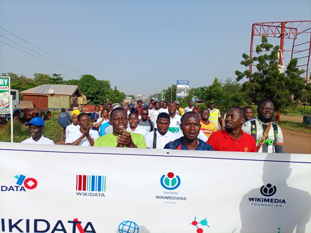 musahfuseini4's tweet photo. Wikidata birthday celebration in Tamale, Ghana.🎊🍾🥂🎂🎊
We had a health walk as part of the activities to mark the day.💪
#Wikidata10
#Wikidatabirthday
@Wikidata
@DagbaniWiki
@GureneWikimedia
@Moore_Wikimedia
@Sadike25
@WikidataGhana https://t.co/An7ASqBtYX