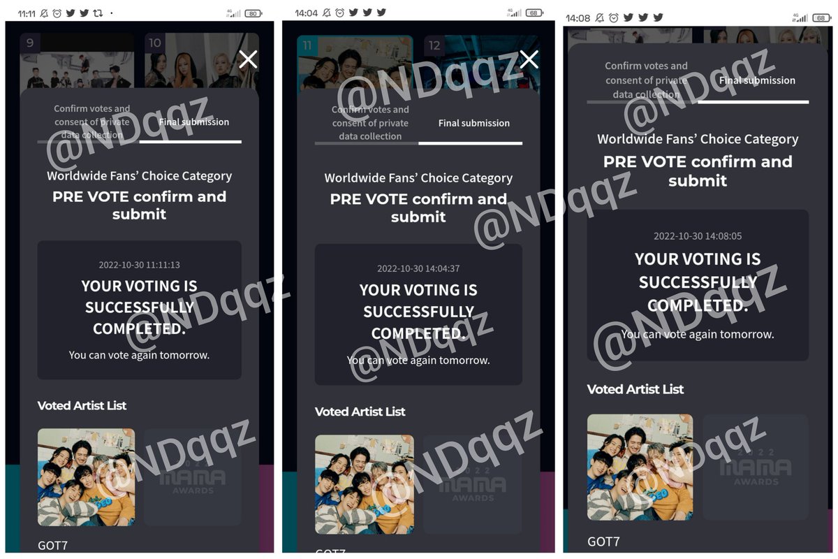 NDqqz's tweet photo. 10เมล์รวมกับเรา1โหวตเรียบร้อย🔥🔥

ขอบคุณสำหรับเมล์จาก @ssormore นะคะ
ใครต้องการเมล์เพื่อโหวตเพิ่มต่อเรื่อยๆทักไลน์ไปได้เลยค่ะ โหวตทางแอป/เว็บสำคัญมากๆค่ะ

#MAVOTE #got7 https://t.co/f23EfalvPU