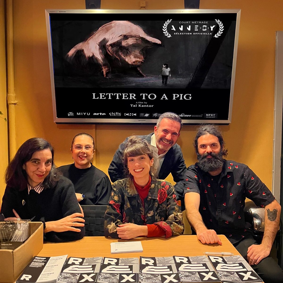 Last night’s screening of “Letter to a Pig” by #israeli #film maker Tal Kantor. This beautiful 🇫🇷&amp;🇮🇱 production is shown 1st time in #sweden at Rex #animation #festival. 
🙏🏼Tal for your inspiring work and presentation. 
Special 🙏🏼 to the Daniel Sachs Foundation for the support.