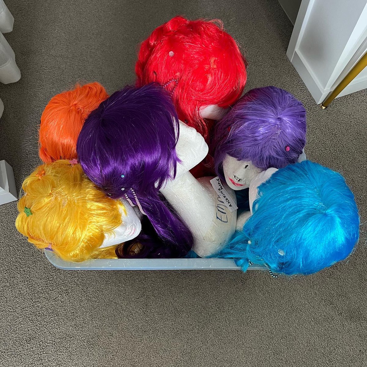Jac_2e's tweet photo. One journey ends… I had so much fun creating the look for each  of the Mersisters’ wigs in the #RMUYC production of The Little Mermaid. And such a lovely and gracious group of young ladies to work with during Tech week and performances. 😊 https://t.co/14OUBK3aAL