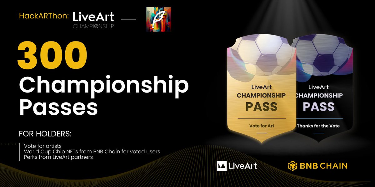 blankstudioart's tweet photo. @blankstudioart X @LiveArtX
LiveArt Championship Passes
 
Vote for #ChampionshipOnBNBChain artists
Active voters will get a gift 🎁 from @BNBCHAIN #NFTGiveaway
 
🎟️Get a Pass here https://t.co/PZstf7OTg3
or in our discord:
https://t.co/LrefnNaFLI

Details: https://t.co/T4qpWxMCgg https://t.co/JS4Znz4ZaF