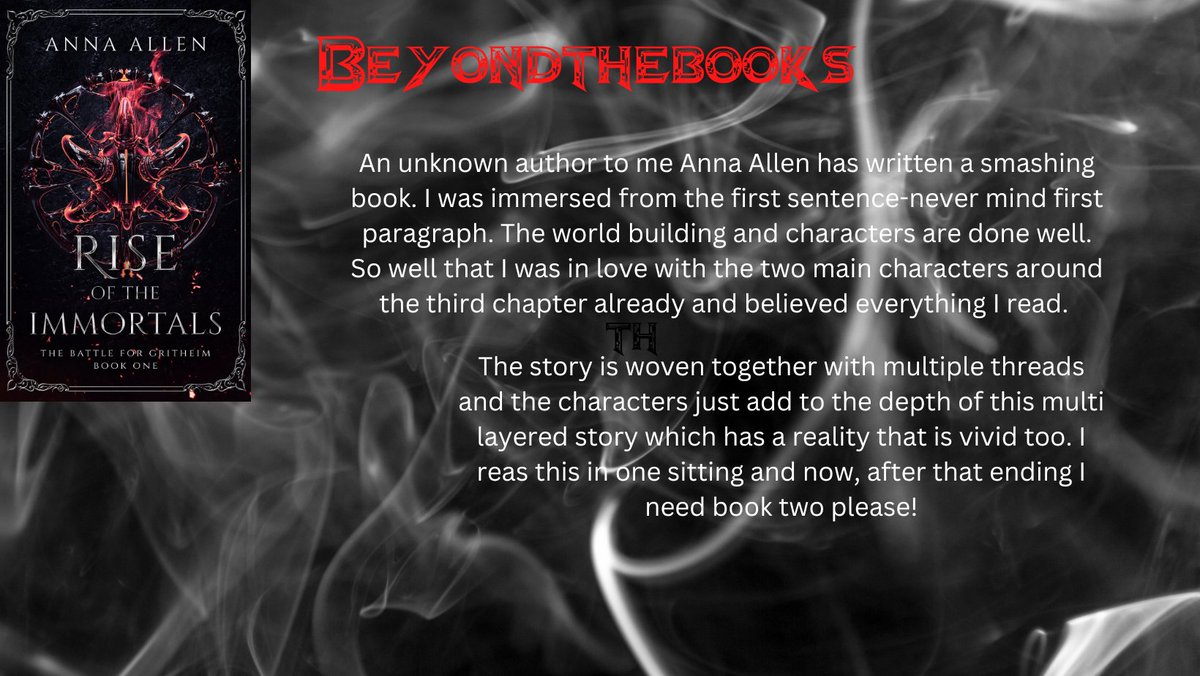 lilmissmorfett's tweet photo. This week the blog tour for Rise of the Immortals by @dawnbolton2 took place. @ShazzieRimmel shared her wonderful review
#blogtour #bloggersrock #riseoftheimmortals #annaallen https://t.co/lCiQSBogJp