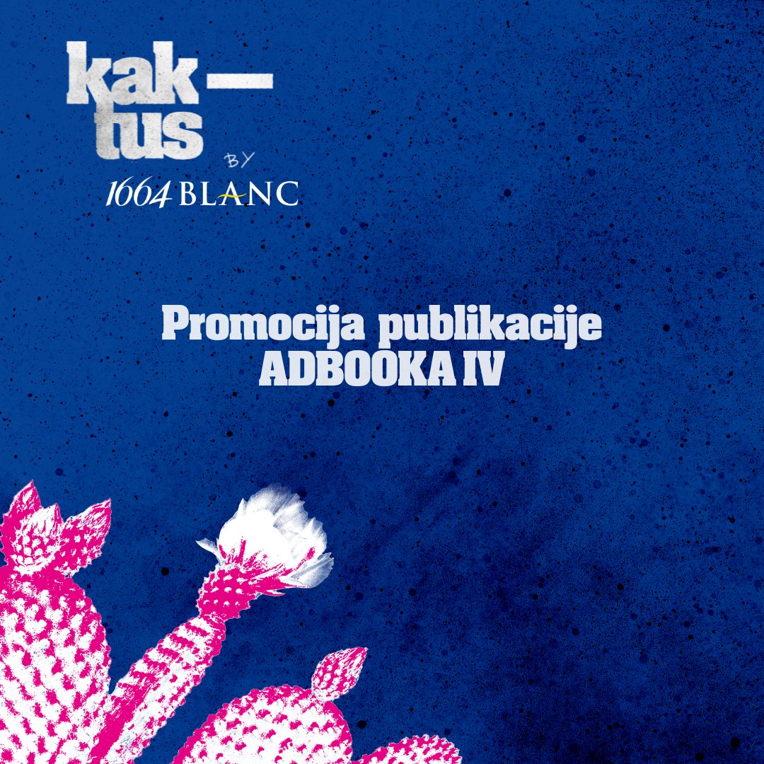 Promocija četvrtog izdanja publikacije #ADBOOKA biće održana 02.11. od 17:30h u hotelu Mona Plaza Beograd. 

I ove godine ADBOOKA ima humanitarni karakter, a novac koji se bude prikupio od prodaje dela tiraža biće 100% doniran udruženju LiceUlice. 

#kaktus2022