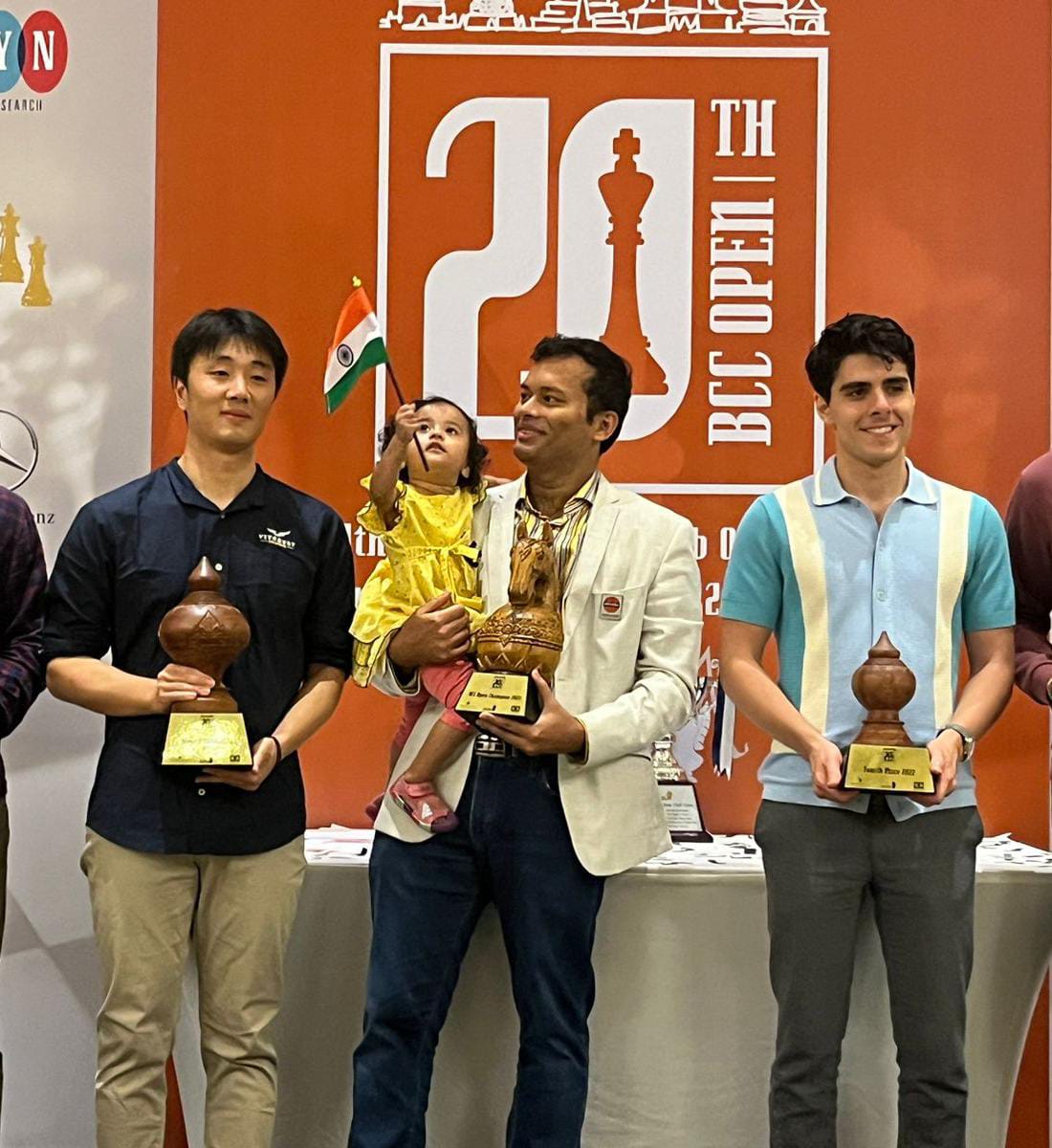 Surya Sekhar Ganguly (@suryachess64) on Twitter photo Won Bangkok International Open 2022
Huge thanks to <a href="/IndianOilcl/">Indian Oil Corp Ltd</a> for constantly supporting and motivating🙏
Words are not enough for my trainer/daughter Arya. The picture truly speaks for itself 🇮🇳😍❤️🏆
#Chess #India #Love #Champion Won Bangkok International Open 2022
Huge thanks to <a href="/IndianOilcl/">Indian Oil Corp Ltd</a> for constantly supporting and motivating🙏
Words are not enough for my trainer/daughter Arya. The picture truly speaks for itself 🇮🇳😍❤️🏆
#Chess #India #Love #Champion