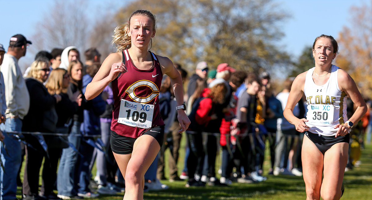 RECAP: Emily Rugloski⬇️ posted her career-best finish at a MIAC Meet & helped women's x-country place 7th as a team. Rugloski was only 3 spots out of All-MIAC HM honors. Amelia Landsverk bettered her 2021 finish by 17 spots & was No.2 for CC. Recap: bit.ly/3TNvEAs