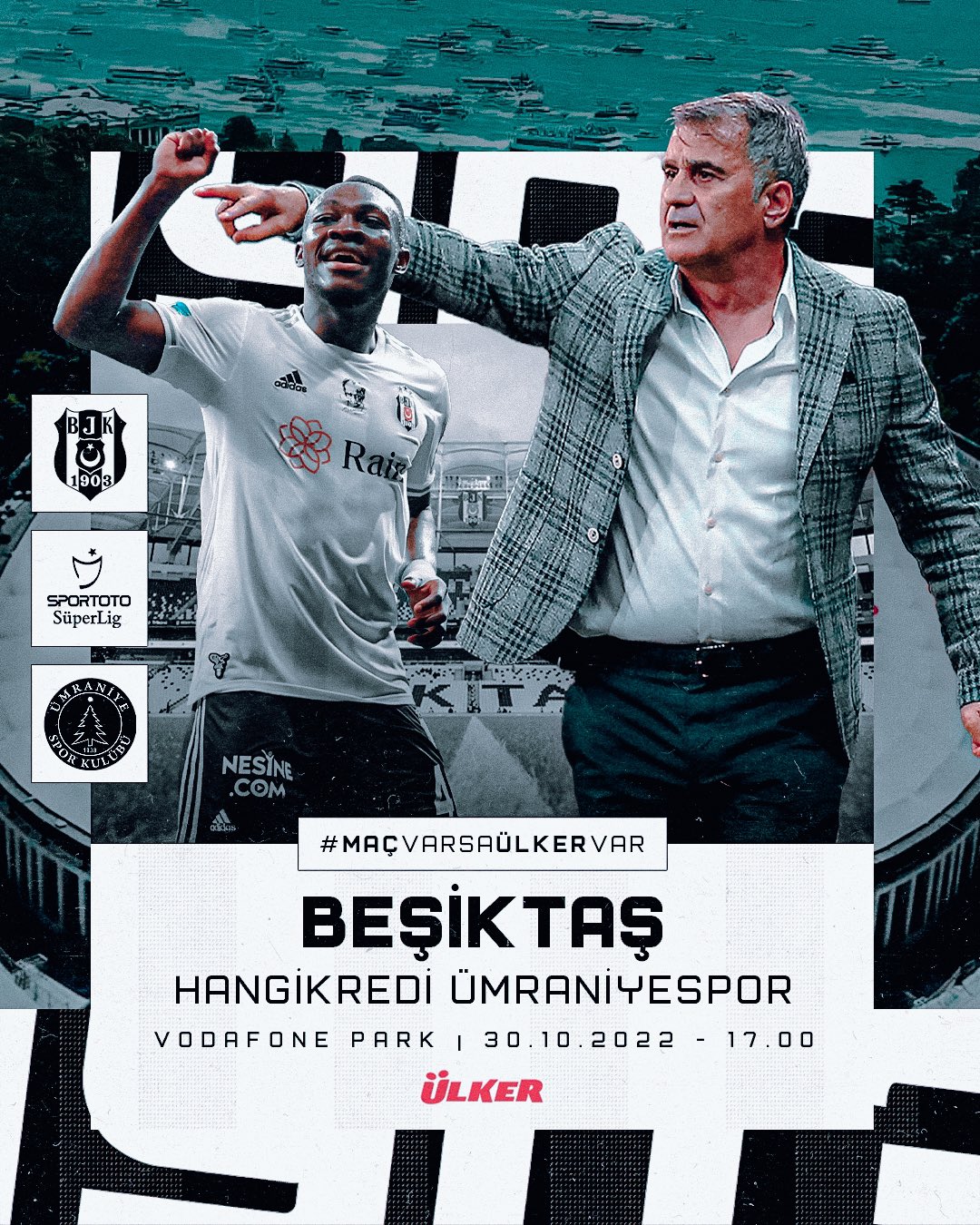 Beşiktaş Ümraniyespor Maç Görseli Şenol Güneş Temalı