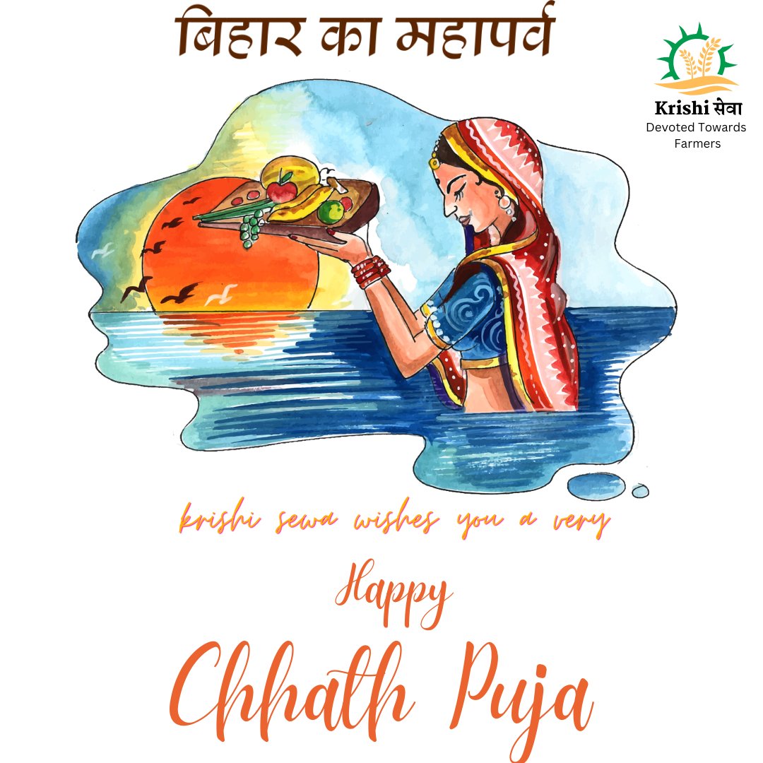 teamkrishisewa's tweet image. Krishi Sewa wishes you a very Happy Chhath Puja

#ChhathPuja2022 #krishisewa #kisan #farmers #agriculture #bihar #startupindia #entrepreneur