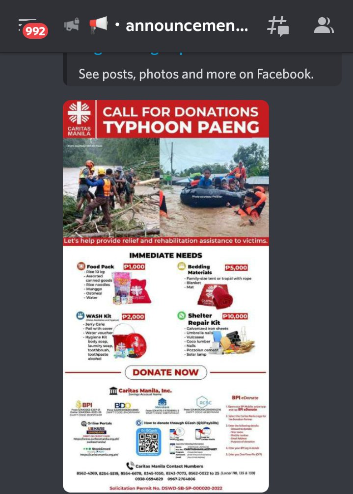 Hello everyone! I temporarily opened the <a href="/PHLeadcharity/">NFT PH LEAD CHARITY</a> server.

I sent the list of credible sources I found, and I hope everyone is safe!

My DM's are open if you want to donate via crypto!

discord.gg/UbZ6KjAx (link expires in 7 days)

Like &amp; RT is a big help.