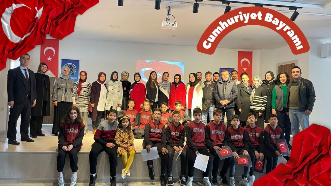 nerbakaniho's tweet photo. 29 EKİM CUMHURİYET BAYRAMI KUTLU OLSUN.
Cumhuriyetimizin 99.yılı okulumuzda coşkuyla kutlandı. Emeği geçen öğretmenlerimiz Melike TOPUZ, Merve ŞENOL ve tüm görevli öğrencilerimize teşekkür ederiz. https://t.co/QCVuw2EZUk