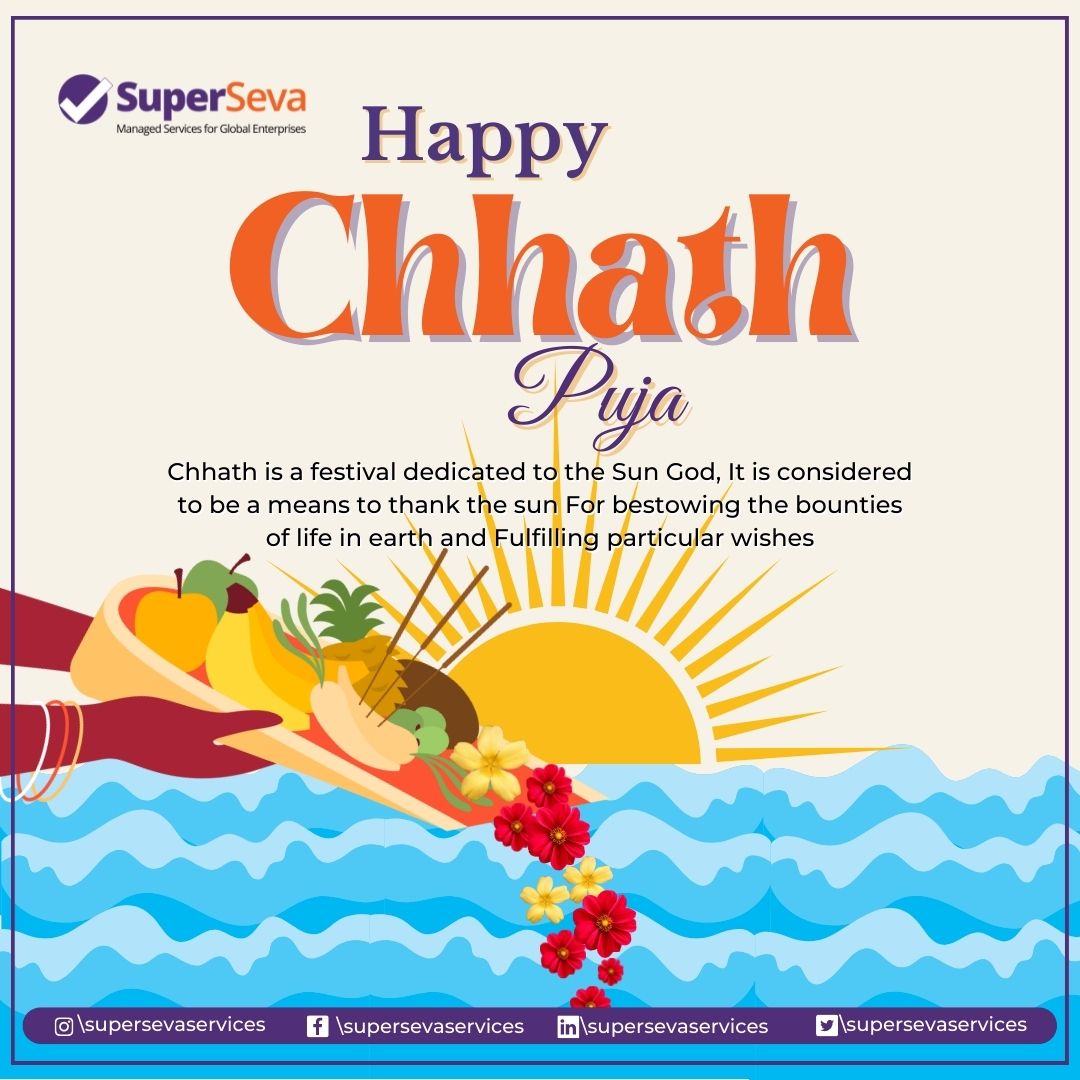 super_seva's tweet photo. Chhath Puja is about sincere devotion, perseverance, faith, and one’s belief. May you be showered with happiness and prosperity. May the gracious rays of the Sun God light up your life.
#chhathpuja #chhath #chhatpuja2022 #chhatpujawishes #sungod #Superseva #managedserviceprovider https://t.co/5mHW1F5s6c