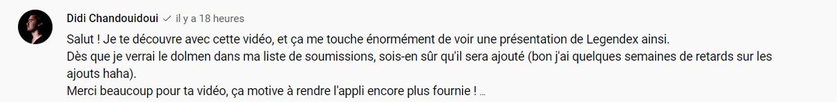 ReviseJeux's tweet photo. Quand le créateur de l'appli que tu viens de tester, qui est accessoirement un des youtubeurs que tu suis le plus, laisse un com sur ta vidéo, bah tu es content 🤩
De plus, la vidéo sur le #legendex est le 2è meilleur départ de la chaîne depuis 3 ans !
https://t.co/Z3x4KNj39N https://t.co/zm1mHfUm2V