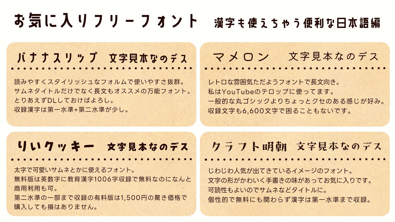 تويتر 白井にゃも サムネ無償企画実施中 على تويتر よく使ったり お気に入りのフリーフォントと手が届きやすいお手頃価格の有料フォントのまとめ 4枚目は以前に投稿したgooglefontsまとめ フォント大好きマンなので おすすめフォントをあげるたびにコロコロ تويتر 白井にゃも サムネ無償企画実施中 على تويتر よく使ったり お気に入りのフリーフォントと手が届きやすいお手頃価格の有料フォントのまとめ 4枚目は以前に投稿したgooglefontsまとめ フォント大好きマンなので おすすめフォントをあげるたびにコロコロ