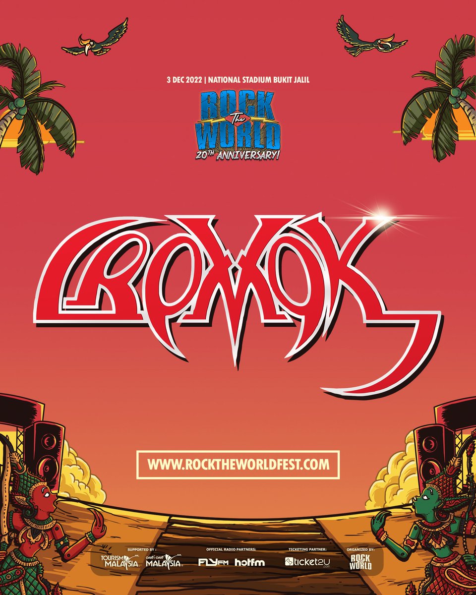 rtwfestivalasia's tweet photo. 🔥 Headliner 🔥

Kali pertama dalam sejarah guys, the legendary Cromok will be playing this year’s Rock The World Festival with 3 of its founding members - Sam, Karl and Miji. https://t.co/dEUuFeGQUf