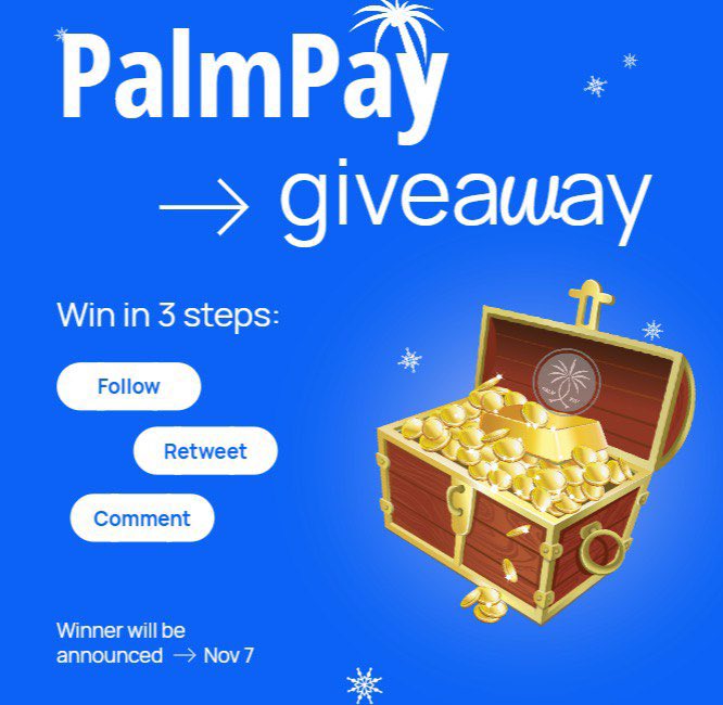 PalmPayCoin's tweet photo. @PalmPayCoin celebrates @CoinMarketCap listing by giving away 300$ !

🏆10 Winners 30$ #PALM each!

⏰Winner will be announced   Nov 7

➖RT, LIKE &amp; TAG 3 FRIENDS + ADD HASHTAG
 #PalmPay #Giveaway https://t.co/l8QVIzwNzA