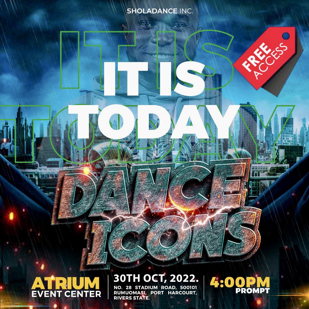 danceicons_ng's tweet photo. IT'S DANCE ICONS DAY!!!!

SEE YOU BY 4PM AT THE ATRIUM EVENT CENTER.

THE ICONS ARE HERE

DON'T MISS IT.... https://t.co/5N4XVCr8Th