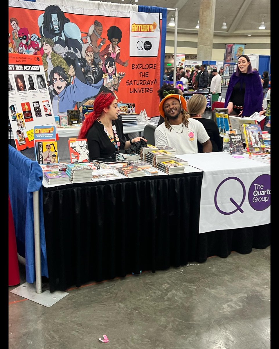 Saturday_am's tweet photo. #BALTIMORECOMICON WAS A BLAST ON SATURDAY!!
@papsouleye x @detectiveweeb x @effessart met w/ @FrederickLJones @saturday_am founder & publisher as well as @quartokids.
They signed copies of
-SATURDAY AM ANNUAL 2023
-OBLIVION ROUGE V1
-YELLOW STRINGER VOL 1
LINK IN BIO https://t.co/6ZY3lP8cyL