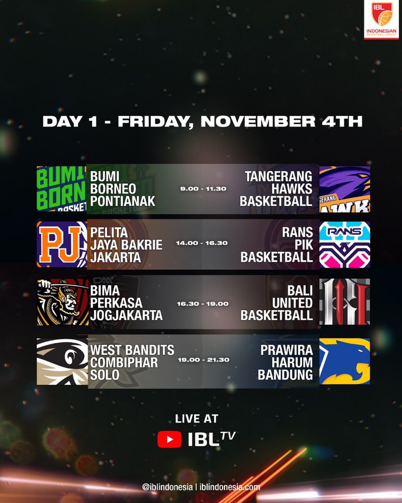 IBLindonesia's tweet photo. IBL Fans, berikut jadwal pertandingan IBL Indonesia Cup 2022 🔥

Game mana yang paling kamu tunggu?

🔖 Dapatkan tiket presale di:
• https://t.co/KNRTNscQ9V
• Gotix
• Tokopedia

#IBLIndonesiaCup2022 #IBLNengSolo https://t.co/TfuJ3LnIgv