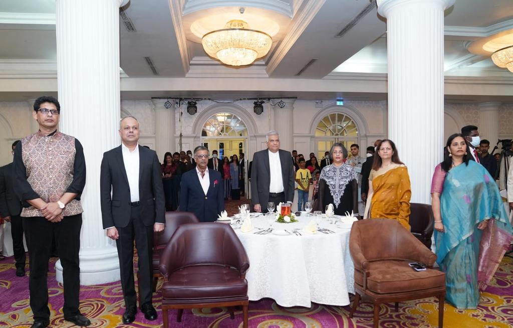 IndiainSL's tweet photo. Colombo continues to celebrate the joy and light of #Deepavali 🪔.  Organized by @ColomboExpats,  the special occasion,graced by H.E President @RW_UNP and High Commissioner,was made even more memorable by guests dressed in traditional attires of various #Indian states and #lka.1/ https://t.co/i5klVarWx5