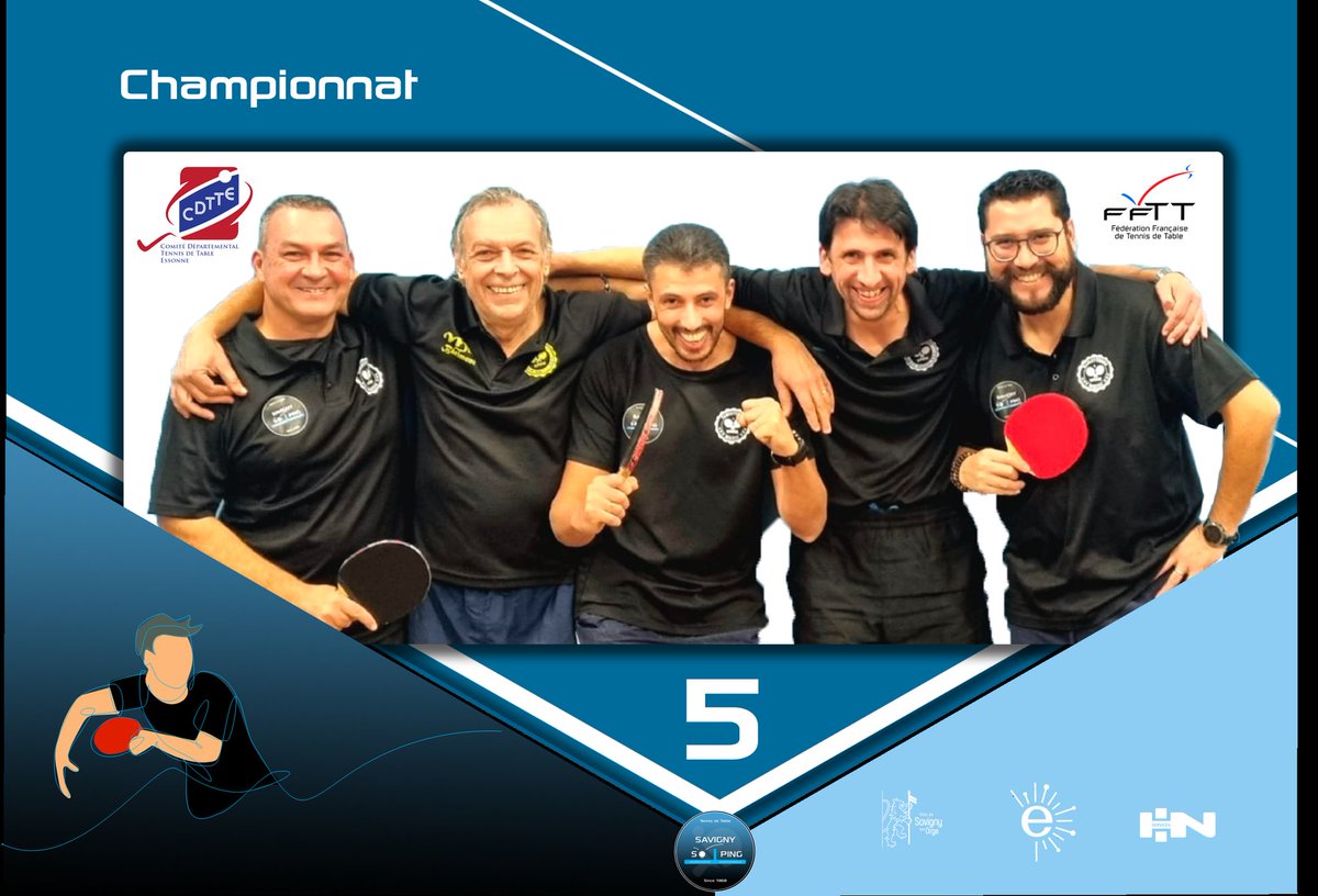 savignysoping's tweet photo. Pendant les vacances scolaires, petit focus sur les équipes !
Un jour, une équipe. Voici l'équipe 5 qui évolue en division 3.
https://t.co/YkUAmkN8Rz
#SavignySoPing #tennisdetable #ping #club #sport #cdtte91 #ffttidf #FFTT #championnat #equipes https://t.co/Ik1MUPIaGo