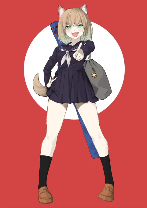 剣道部の柴犬ちゃん#ケモノ #メスケモ #オリキャラ #柴犬 