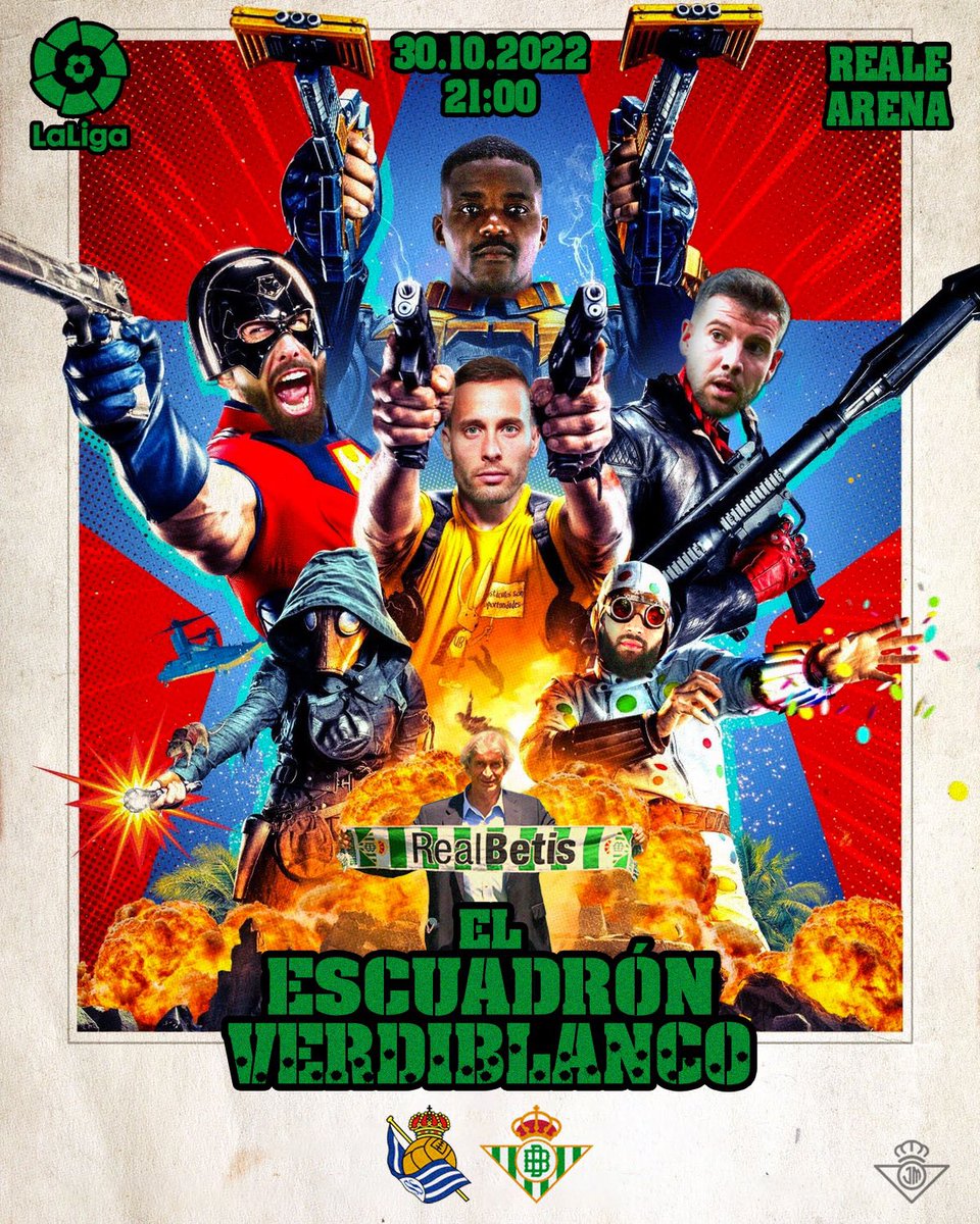 Peña Bética ‘OJM’ (@pbojm) on Twitter photo 🔫Asalto a la zona Champions!! ⚽️La cosa está propicia para dar el paso y no debemos desaprovecharlo!!
⚔️El Escuadrón Verdiblanco llega al <a href="/Reale_Seguros/">Reale Seguros</a> Arena donde nos avalan los últimos resultados!!
🕘Que sean ya las 22h, digo las 21h!
#RealSociedadRealBetis #OhJuanMiguel 🔫Asalto a la zona Champions!! ⚽️La cosa está propicia para dar el paso y no debemos desaprovecharlo!!
⚔️El Escuadrón Verdiblanco llega al <a href="/Reale_Seguros/">Reale Seguros</a> Arena donde nos avalan los últimos resultados!!
🕘Que sean ya las 22h, digo las 21h!
#RealSociedadRealBetis #OhJuanMiguel