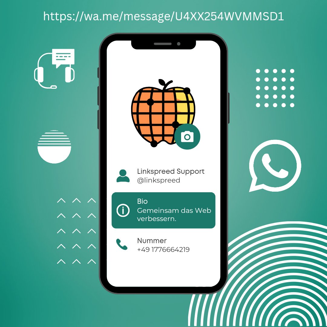 linkspreed's tweet photo. Wir bieten jetzt einen #professionellen, 💯 #kostenlosen ✨ #Support 🌱 über #WhatsApp an. 🧡
Gehe einfach auf den #Link 🚀 und schreibe uns eine #Nachricht. 🗨️📧
🔗 https://t.co/7W6OMMa5iS https://t.co/SABi3XfZjS
