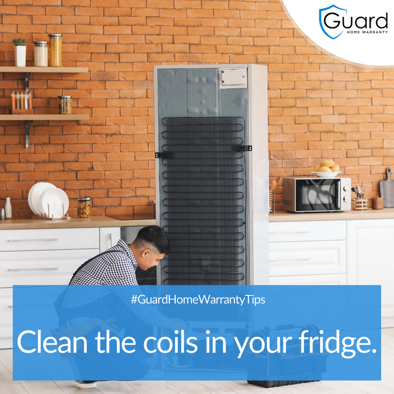 GuardHomeWarr's tweet image. ⚠️ Clogged coils restrict air flow, which makes your fridge work harder. 

Once or twice a year, use a hand-held vacuum to suck any dust, dirt, or pet hair out of the coils. 🌀

#GuardHomeWarranty #ApplianceMaintenance #FridgeMaintenance #FridgeCare
