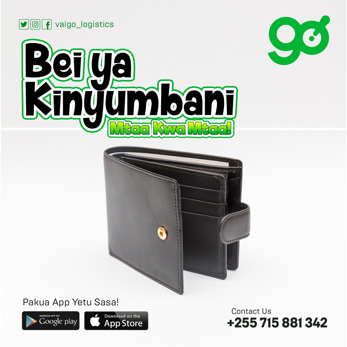 VaiGo_logistics's tweet photo. Ukitumia huduma za VaiGo unatuamini KURUKA NA CHANYUMBANI kwa BEI YA KINYUMBANI!

Tupigie kwa kutumia +255715881342  au pitia wakala wa VaiGo Sinza……. Uapte hudma ya usafirisha kwa bei mserereko!

 #app #tupigie #tunakuletea #delivery #usafirishaji #mzigo #mizigo #VaiGo https://t.co/zMpDyGHcXY