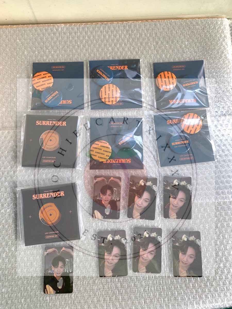 mochieecart's tweet photo. ๐ฃMochieeees!!!
#MochieeCartUpdate
๐ Lee Changsub Surrender MD and Surrender platform album arrived at our korean address.
Please stay safe everyone!!! ๐ https://t.co/AZbWL3dIzj