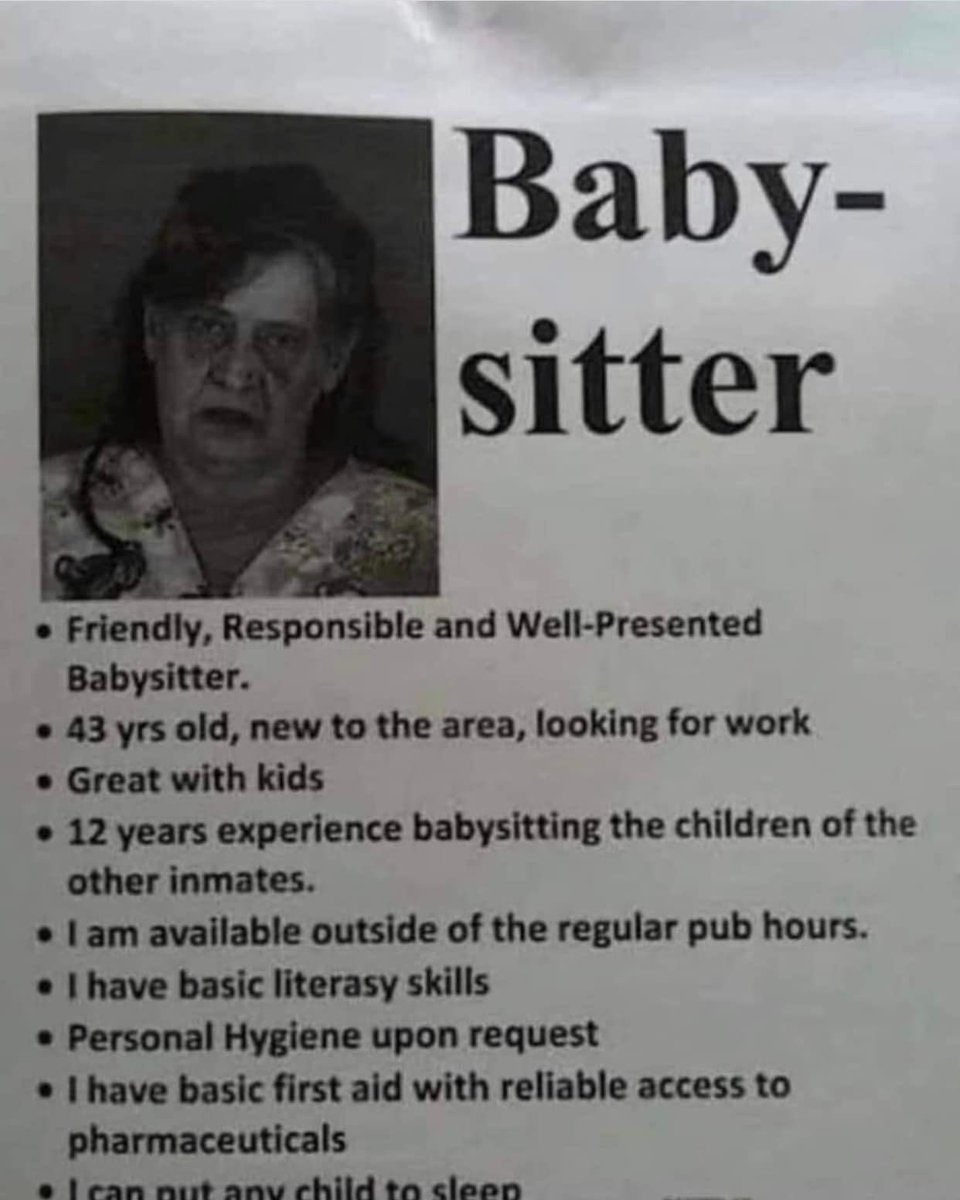 Wolf_OfTheWest's tweet photo. Gm awesome people of CT. Taking the wife out tonight and had to find a babysitter. This lady seems legit https://t.co/wca27FynbL