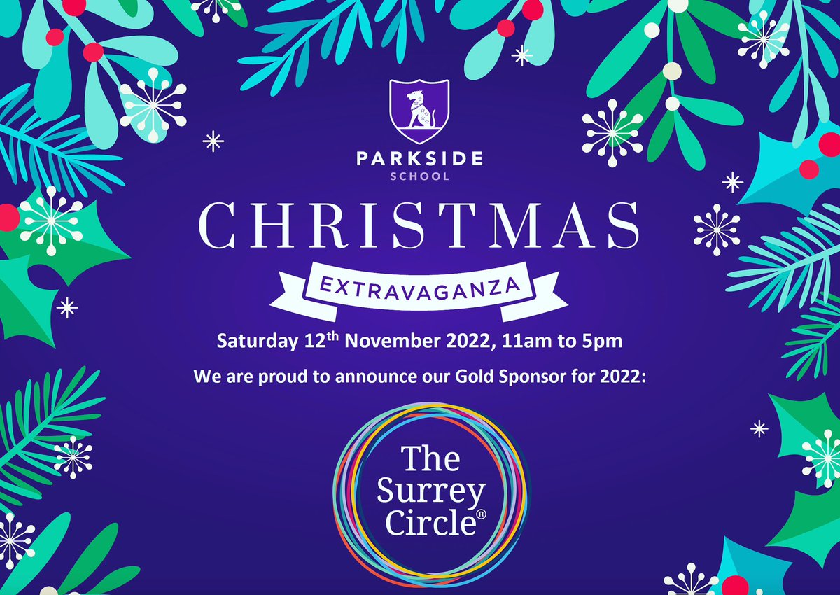 We are extremely excited to announce one of our ‘gold’ sponsors for the Parkside Christmas Extravaganza is….. The Surrey Circle. It is run by lovely Lisa & Alison who keep businesses in Surrey connected. #sponsor #christmas2022 #ChristmasShopping