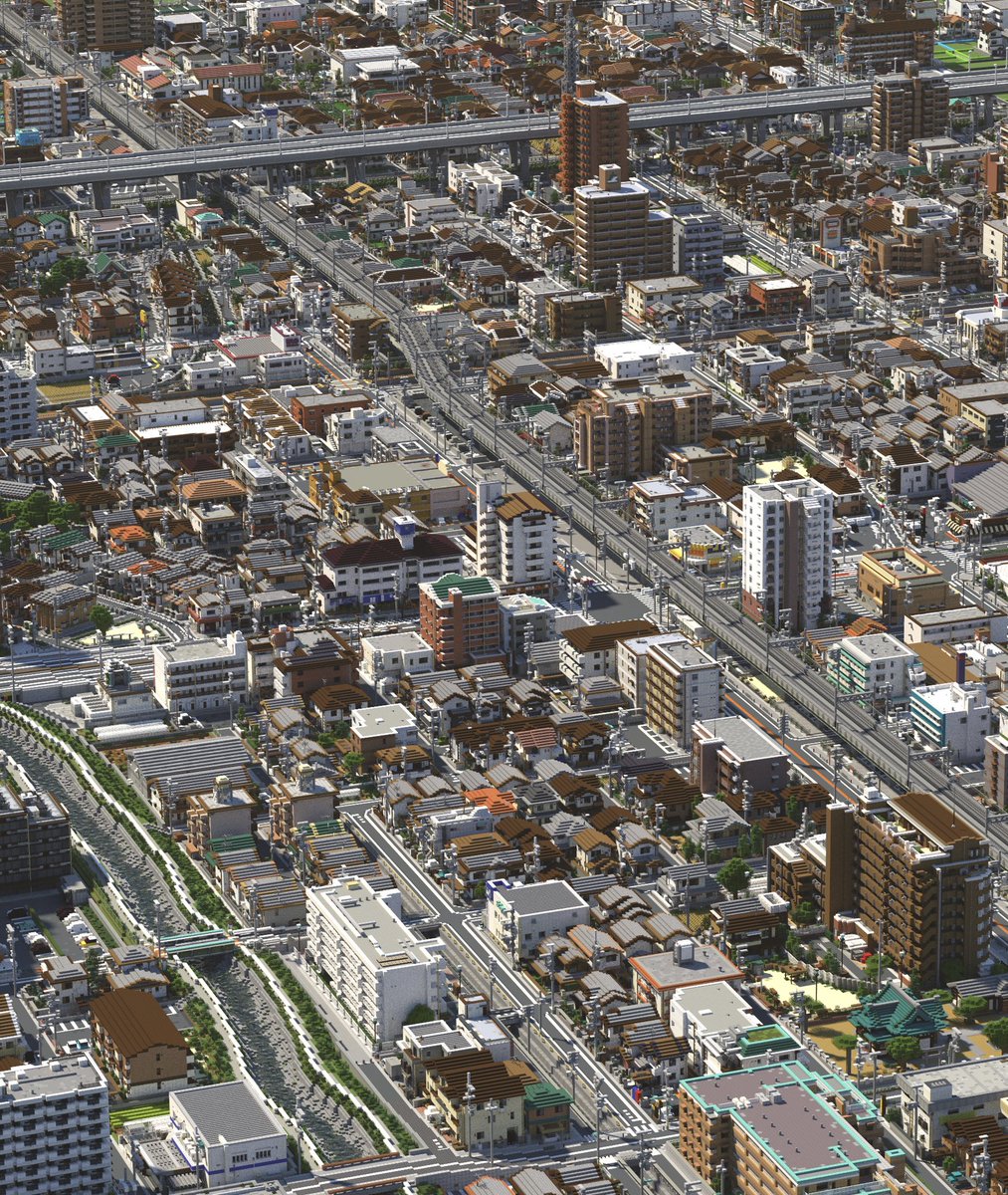 マイクラで再現した都市風景 またまたw写真でしょw ちゃんとマイクラだわ Togetter