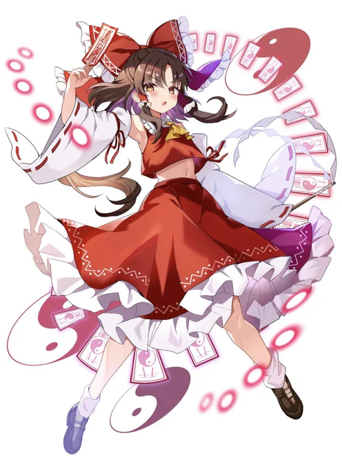 ハクレイフロンティア( )様で霊夢と魔理沙の立ち絵を描かせて頂きました!久々に東方が描けて楽しかったです!よろしくお願い致します!#ハクフロSS 
