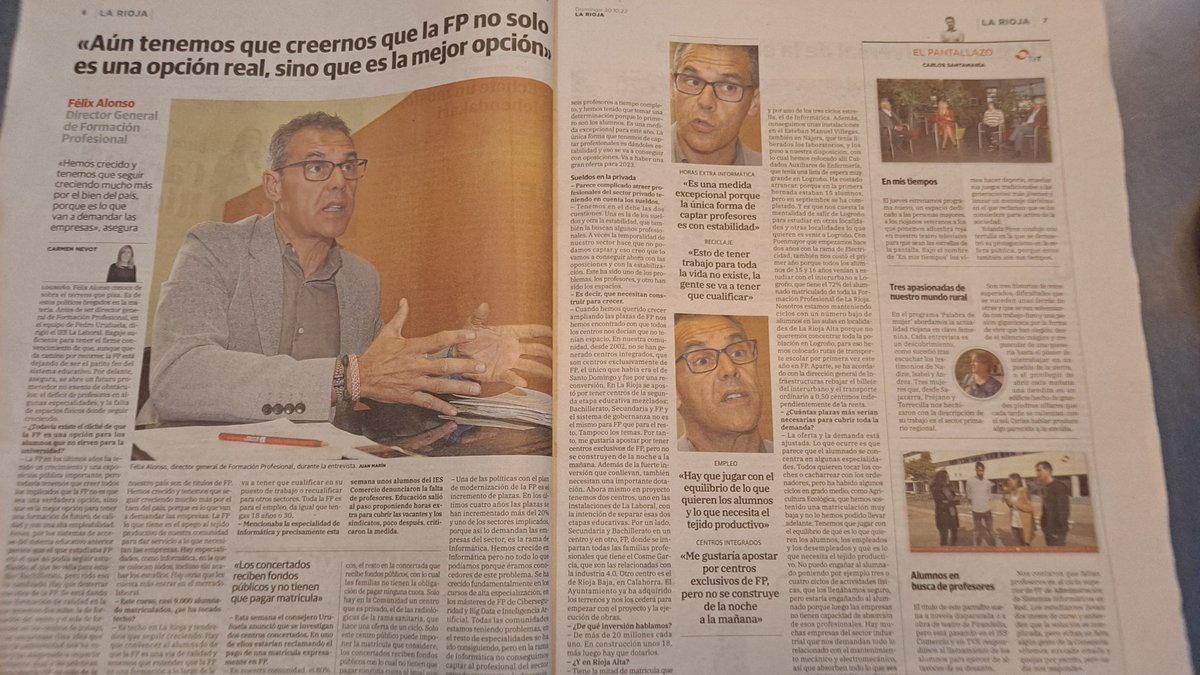 Siempre es un placer ver la importancia que como sociedad le estamos dando a la FP.

En <a href="/lariojaorg/">Gobierno de La Rioja</a> se llevan muchos años haciendo las cosas muy bien.

Aunque con evidentes opciones de mejora.