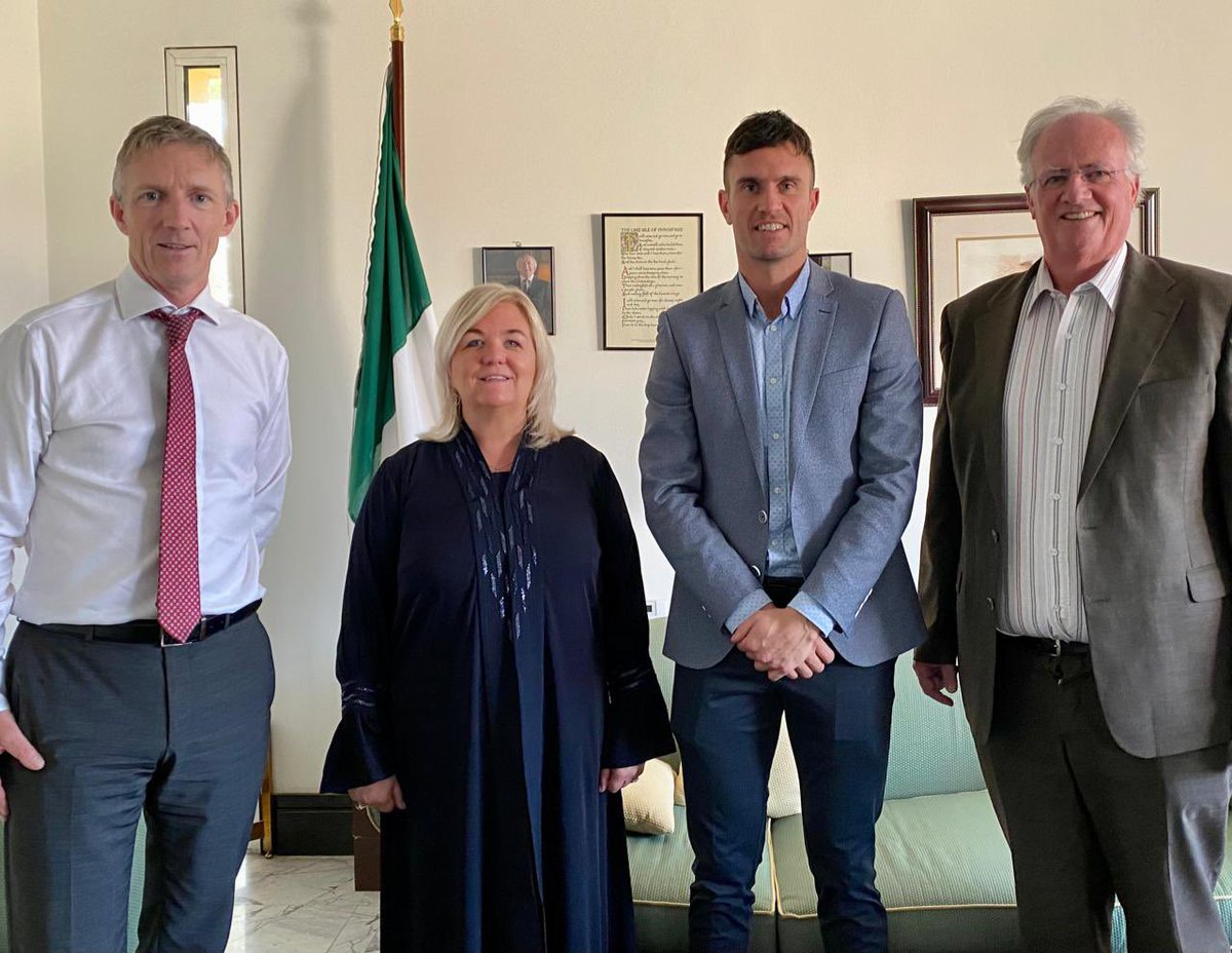 Delighted to meet Siobhain Donnell CEO &amp; Paul Morris from Wexford based Future Nutrition <a href="/F_Nutrition/">Future Nutrition</a>. Another <a href="/EI_MENA/">Enterprise Ireland MENA</a> family business-passionate about innovation, sport, &amp; healthy active lifestyles. <a href="/dfatirl/">Irish Foreign Ministry</a> <a href="/GAAmiddleEast/">Middle East GAA</a> <a href="/OfficialWexGAA/">Wexford GAA</a> <a href="/Entirl/">Enterprise Ireland</a>