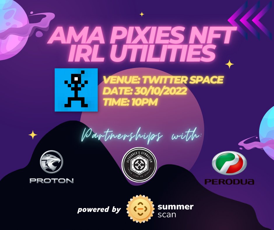 Inviting all #pentasian to join our space tonight at 10PM to launch our IRL utilities and minting party! We gonna share how u can make some real income with PXS NFT. We also gonna invite the person behind <a href="/summerwatchorg/">SummerScan - Bringing NFT to IRL Applications</a> to  introduce about their vision and apps ✌🏻
