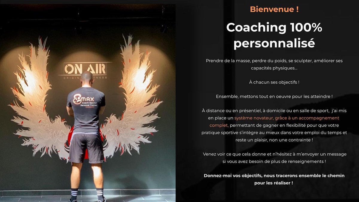 MaxCoachsportif's tweet photo. Hey ! Après des heures et des heures de travail… mon site internet est enfin en ligne ! 🤗
#maxcoachsportif
#pertedepoids #prisedemasse #prisedemuscle #seche #reprisedusport #reequilibragealimentaire #coach #coaching #coachsportif #personaltrainer #paris #transformationphysique https://t.co/Wm1CMrMdM1