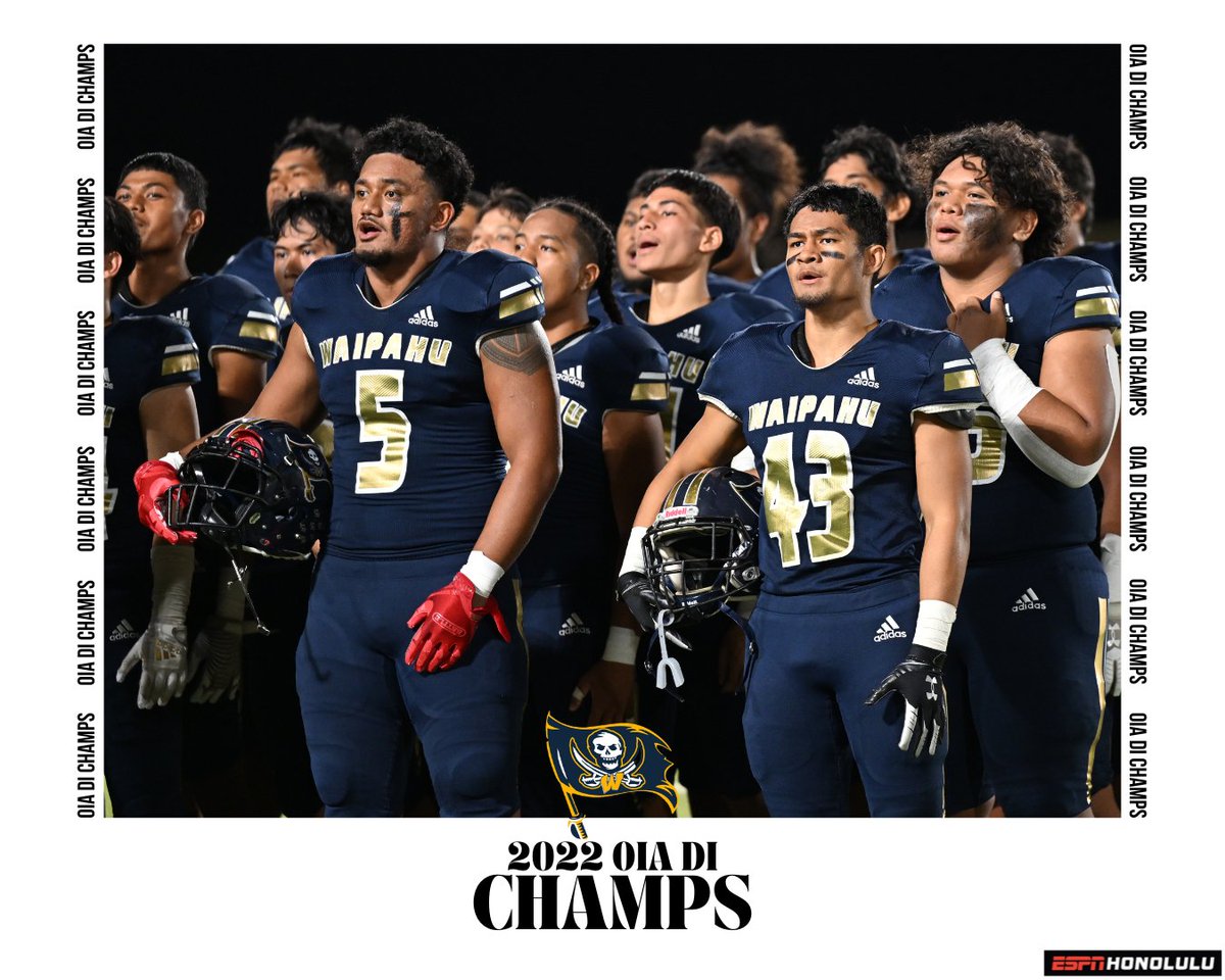 ESPNHonolulu's tweet photo. What an UNBELIEVABLE WIN for the Waipahu Marauders tonight!!!

Waipahu 38, Aiea 30

📸: photosbygmiyaji
#waipahumarauders #hawaiifootball #highschoolfootball #DIchamps @WaipahuHigh https://t.co/yGX6bg2lCu